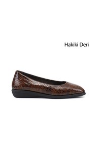 Resim Gönderir Gönderi R Kadın Kahve Kroko Dolgu Taban Hakiki Deri Comfort Ayakkabı Gdza13424376 Kahverengi 
