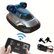 Resim 2.4GHz Mini Uzaktan Kumandalı Tekne, Dahili USB Şarjlı, LED Işıklı ve Düşük Pil Alarmına Sahip Uzun Menzilli RC Oyuncak Tekne - Çocuklar İçin İdeal Hediye, Göl/Havuz Kullanımı, Doğum Günü Partileri ve Festivaller için Mükemmel 