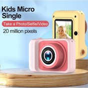 Resim Bloomnest 1080p 20mp Dijital Çocuk Kamerası, Sevimli Karikatür Selfie Kamerası Erke Sarı 
