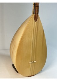 Resim Telli Çalgı Yapım Kısa Sap 41,5 Tekne Yaprak Kelebek Profesyonel Bağlama 