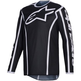 Resim Alpinestars Fluid Apex Off-Road Genç Motosiklet Jerseyi Siyah Gri 