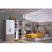 Resim Bubu Home Torino Genç Odası Takımı( Dolap+Çalışma Masası+Yavrulu Karyola) 