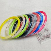 Resim Kadınlar için şık iki tonlu reçine bilezik - Boho-Chic spiral desen, kaplanmamış, inlay-free, günlük giyim ve partiler için çok yönlü moda aksesuarı, parti aksesuarı|Çok yönlü moda aksesuarı|Reçine bilezik 