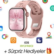 Resim WEARFİT HK9 MİNİ Akıllı Kol Saati Smart Watch Model:inç 42mm AMOLED Ekran (ROSE GOLD) 