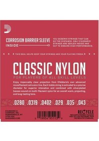 Resim D'addario Ej27n-3d Classics Serisi Klasik Gitar Tel Seti 4/4 Ölç 