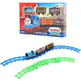 Resim Thomas 11 Parça Pilli Raylı Trend Seti - Çocuk Tren Oyuncak Seti 