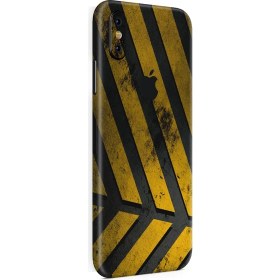 Resim Kaplama Shop Kaplamashop iPhone 7 Arka Kaplama Sarı Yatay Çizgili Sticker 