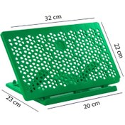 Resim Plastik Rahle - Pratik Rahle - Masa Üstü Rahlesi - Kitap Okuma Standı - Yeşil 