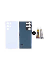 Resim Samsung S22 Ultra Sm-s908 Uyumlu Arka Pil Kapağı Beyaz + B7000 Çok Renkli 