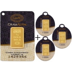 Resim T51 TUĞRUL ALTIN 8 Gram (5+3) Külçe Altın 24 Ayar 