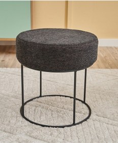 Resim Favora Moon Steel Ayaklı Puf - Antrasit - Bakır Antrasit - Bakır 