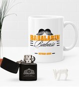 Resim Bk Gift Kişiye Özel Babaların Babası Benzinli Çakmak Ve Kupa Seti-2 