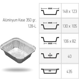 Resim Renkli Alüminyum Kase 350 Gr. 100'LÜ Set, Pratik ve Şık Sunumlar Için Ideal! 