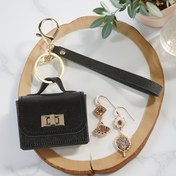 Resim 1 adet Mini PU Deri Anahtarlık Çantası, Bozuk Para Cüzdanı & Cüzdan - Zeytin Yeşili Şık Kadın Aksesuarı, Sevgililer Günü veya Günlük Kullanım İçin Mükemmel Hediye 