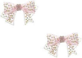 Resim STOBOK 2 Adet fiyonk ayakkabı çiçeği ayakkabı yay gelin düğün ayakkabıları ayakkabı yay takılar ayakkabı DIY aksesuar kristal Aksesuarlar gelin ayakkabıları papyon Düğün ayakkabısı 