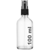 Resim Afracam 100 cc Şeffaf Sprey Kapaklı 100 ml Siyah Fısfıs Kolonya Dezenfektan Cam Şişe 1 Adet 