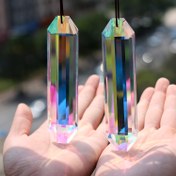 Resim 2 adet 5 "Suncatcher Pencere Prizması, Pencere için, Dikdörtgen AB Renkli Kristal Gökkuşağı Yapıcı Bahçe Asılı Güneş Tutucu Süs, Ev Dekoru, Bahçe Sanat Dekoru (120mm) 