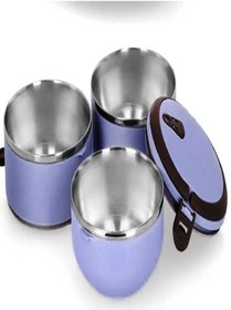 Resim Mobgift Yeni Renk Gri 3 Katlı Yemek Termosu Sefer Tası 2,25 Lt Gri 