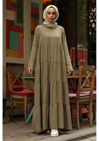 Resim Neways 6400 Denim Parça Boya Elbise Haki 