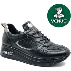 Resim Kids Club Shoes Venüs Jura Hakiki Deri Ortopedik Oxford Kadın Aır-Flow Taban Klasik Ayakkabı SİYAH 