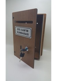 Resim Küçük Boy Ahşap Kişiye Özel Kumbara 