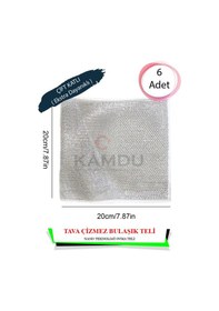 Resim İnox Çizmez Bulaşık Teli Çift Katlı 6'lı 20 x 20 CM 