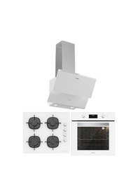 Resim Silverline S2-BO6502W02 + CS5700E6W01 + 3490 Oslo Beyaz Ankastre Set 
