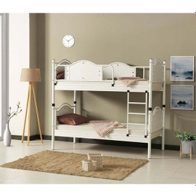 Resim Argimo Argimo Avangard Genç Çocuk Odası Ahşap Başlıklı Metal Ranza ve Karyola 90 x 200 CM Yatak Ölçülü 