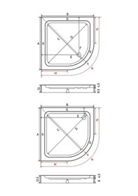 Resim Shower 70X70 Oval Monoblok Duş Teknesi 