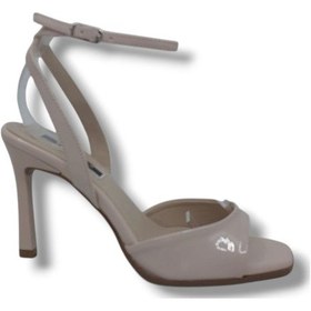 Resim Zerhan 900 Kadın Krem Rugan Bilekten Bağlı İnce Topuklu Ayakkabı Krem 