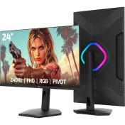 Resim Gamepower Lunis L20 24'' 240Hz 0.5ms Va Fhd Rgb Pivot Gaming Monitör (Sıfır Ölü Piksel Garantili) 