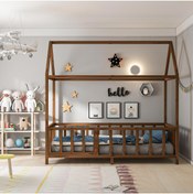 Resim GİVAYO WOOD'S TEDDY CEVİZ 100*200 MONTESSORİ YATAK KAPILI 