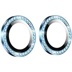 Resim RXP Iphone 11 / Iphone 12 Mini/ Iphone 12 Uyumlu Mavi Taşlı Kamera Lensi Koruma 