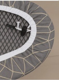 Resim Beylini Ütü Masası Kılıfı Lastikli Keçeli Yanmaz Ütü Masası Örtüsü Bezi Geometrik 50x150 Cm Koyu Gri 