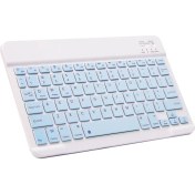 Resim TezMax Philips M10 10.1" Uyumlu Kablosuz Bluetooth Şarj Edilebilir Mini Q Klavye - Mavi 