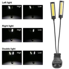 Resim epazzar Kitap Okuma Ders Çalışma Lambası Çift Başlı Usb Ve Pilli 3 Fonksiyon Masa Gece Lambası 