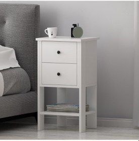 Resim Sem 2 Çekmeceli Komodin Beyaz - Beyaz 