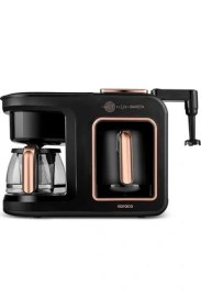 Resim Karaca 6 Farklı Içecek Hazırlama Özellikli Sütlü Türk Kahvesi Makinesi Siyah Bakır Hatır Plus Barista 6 In 1 