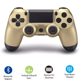 Resim Dobe PS4-PC-Android BOX-Android-IOS Telefon Tablet Uyumlu Titreşimli Bluetooth Oyun Kolu 
