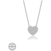 Resim Swarovski Taşlı Gümüş Kalp Kadın Kolye (551180958) 