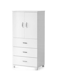 Resim Çok Amaçlı Dolaplı Şifonyer 3 Çekmeceli Kapaklı 60X44X127Cm 