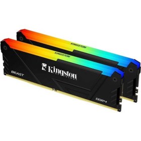 Resim Kingston 16GB (2X 8GB) DDR4 3200MHZ CL16 RGB DUAL KIT PC RAM BEAST KF432C16BB2AK2/16TR 