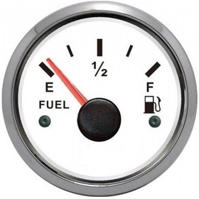 Resim Yakit Seviye Göstergesi Çap 52Mm Beyaz 12/24V Tekne Yat Beyaz 