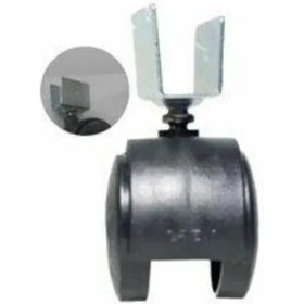 Resim abnturk Kısa Sunta Geçme Plastik Teker 50LIK Ofis Koltuğu Sandalye Tekerleği 