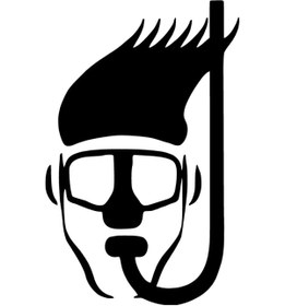 Resim habune Şnorkelli Dalgıç Sticker 20 X 32 Cm 