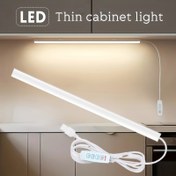 Resim LED Aplik Duvar Lambası, USB Fişli Düğme Anahtarı, Ayarlanabilir Parlaklık ve 3 Renk Modu (3000K, 4000K, 6000K), Manyetik Montaj, Ayrılabilir Plastik Armatür, Mutfak/Raf/Dolap/Masa için Kısılabilir, ≤36V, Pil Gerekmez 