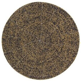 Resim Marianna Twinkle Cam Boncuklu Amerikan Servis Siyah Gold 