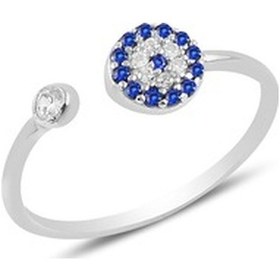 Resim Gümüş Rodyumlu Nazar Modeli Üçlü Set 