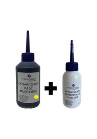 Resim Kaygan Zemin Kaşe Mürekkebi Sarı 100 Ml. Inceltici Ile Birlikte 