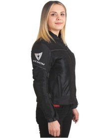 Resim Venom Dynamıc Pro Siyah Kadın 4 Mevsim Motosiklet Montu 